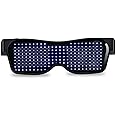 Yuehuamech Led Glasses Light Up Glasses In Dark Flashing Led Sunglasses Luminous Glasses Cool Customizable Glasses for Nightclub Birthday Party Stage Festival Halloween Concert