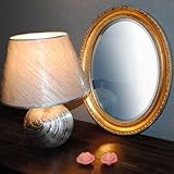 Ovaler Spiegel LEILA 37x47cm barock gold Wandspiegel Holzrahmen Flurspiegel - 2