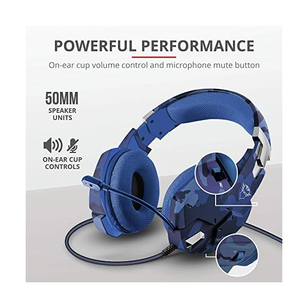 Trust Gaming Cascos PS4 & PS5 GXT 322B Auriculares Gamer con Micrófono Flexible y Diadema Ajustable, Cable de 1 m, para… - Image 4