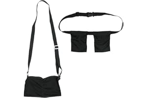 FABATER Mastectomy Drain Holder, Drainage Pouch with Shower Bag, Adjustable Drain Holder After Tummy Tuck, Post Surgery Drainage Supplies for Breast Augmentation Reduction, Recovery Care (Black)