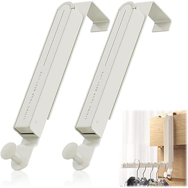 VASDEV Cintre En Métal 6 Pièces Porte-Serviettes Clé, Vêtements Sur Lettres Le Poinçon Crochet Chapeau Jour Pour Cintre Fer Gratuit Jolis Sacs De Rangement Crochets De Porte Manteau Blanc