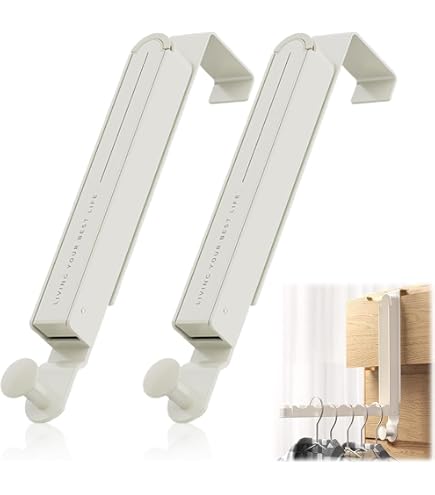 VIAV Design Over-Door Foldable Hook Rack – 6 Grooves, Space-Saving, Fits Doors Up To 3.7cm, White, 10kg Capacity