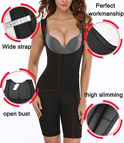 SEXYWG Damen Sauna Sweatanzug Abnehmen Sweat Bodysuit Sport Korsett Trainingsanzug Hot Neopren Thermo Shapers für Gewichtsverlus - 4