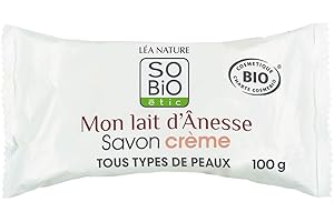 SO'BiO étic - Savon crème Bio - Mon Lait d'Ânesse - Tous types de peaux - Certifié Cosmebio - Savon de 100 g