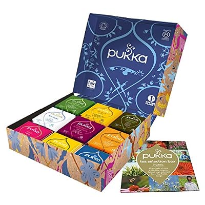 Pukka Idée Cadeau Coffret Sélection de Thés Biologiques Ayurvédiques et d'Infusions Biologiques Ayurvédiques, Issus du Commerce Equitable 45 Sachets
