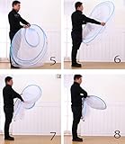 YOUJIA Single Tür Insektenschutz Fliegengitter Moskitonetz mobil Babymoskitonetze für Indoor Outdoor Blau 120*200*145CM - 3