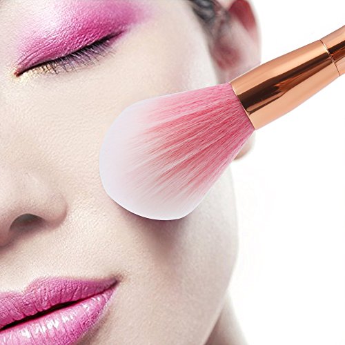 BeautyStar 10 Pcs Makeup Pinsel Set für Lidschatten Eyeliner Blush Kosmetik Concealer Erröten mit Freiem Silikon Make Up Schwamm - 6