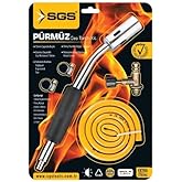 SGS P&uuml;rm&uuml;z Gaz Torch Seti, Vakumlu, Aygaz Musluklu, Profesyonel P&uuml;rm&uuml;z Başlığı, SGS801 Model