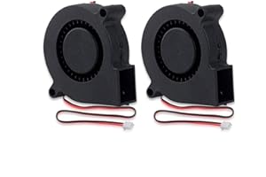 GDSTIME DC 24 V 5015 50 mm turbo ventilador de refrigeración 50 x 10 mm 2 pines sin escobillas ventilador enfriador mini disipador de calor (paquete de 2)