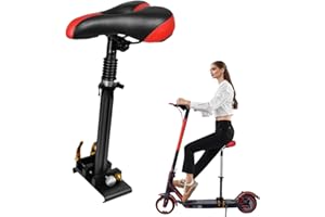 WRQIOO Electric Scooter Seat for Xiao-mi M365/1S/Pro, Electric Scooter Seat Saddle, Adjustable Aluminum Alloy Ele-ctric Sc-ooter Seat Cushion, Pedal Width 14-15cm, Built-in Shock Absorber