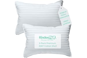 ‎KINDER FLUFF Kinder Fluff Poduszka Dla Malucha (2 Szt.) - Poduszka Dla Dziecka Do Łóżeczka Malucha Lub Poduszka Podróżna - Jedyna Poduszka Dla Dzieci Z Bawełną 300t i Alternatywnym Wypełnieniem