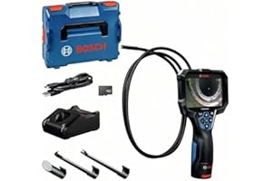 Caméra d'inspection Bosch Professional GIC 12V-5-27 C (longueur du câble : 150 cm, Fonction orientation AutoUp, affichage haute résolution : écran 5’’, 1280 x 720 px, coffret L-boxx)
