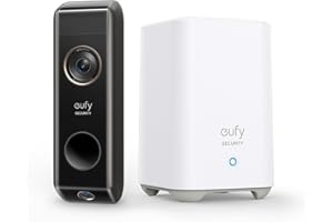 eufy Security kamera Video Doorbell Dual (zasilana baterią) z Homebase, podwójna detekcja ruchu, wykrywanie paczek, 2K HD, rozpoznawanie rodziny, bez miesięcznych opłat, 16 GB lokalnej pamięci
