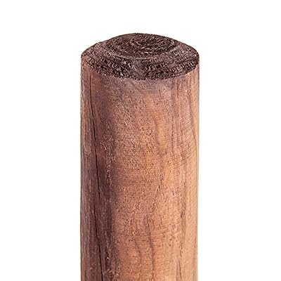 HaGa-Welt.de Piquet, poteau, poteau rond en bois, palissade, poteau de fixation