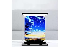 FYHCY Acrylic Display Case for Lego 43232 Peter Pan and Wendy Fly over London Dustproof Display Box Compatible with Lego 43232 Display Case (Lego Model Not Included) 3MM+Light board