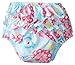 i play Mix n Match Ultimate Ruffle Snap Swim Nappy for Unisex (6-12 Months, Infant, Aqua Peacock Party)