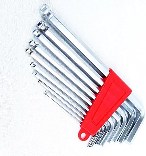 Hex Key Set Ball End And Standard 10 Pc Piece Metric L Allen &amp; Holder 74142