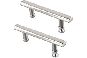 ARMYJY 2 manijas de puerta de ducha de acero inoxidable con perilla, 145 mm de agujero a agujero de ducha de vidrio de repuesto para mampara de ducha