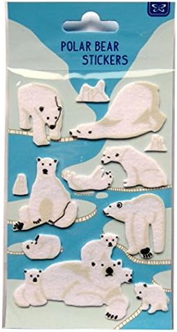 Polar Bear Felt Stickers - Create Your Own Scene - Arts, Crafts, Room Decoration