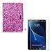 Produktbild YZKJ PU Hülle + HD Panzerglas Schutzfolie für Samsung Galaxy Tab A 10,1" SM-T580, Protective Case Brieftasche Ständer Slots Tasche Schale Etui Gehärtetes Glas Displayschutzfolie - LW39