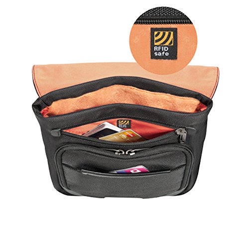 Everki Venue – Premium RFID Mini Messenger für iPad / Kindle / Tablet bis 10,5 Zoll mit durchdachtem Fächer-Konzept und weiteren hochwertigen Funktionen, Schwarz - 5