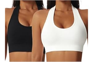 BFACCIA Reggiseno Sportivo per Donna Senza Cuciture Imbottito Activewear Reggiseni Halter Collo Bralette Supporto a Medio Impatto Reggiseno per Sonno Senza Ferretto Canotta Reggiseni
