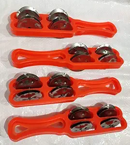 Akshar Tabla Mart Hand Percussion Cymbals 4 pish Jhika Khanjari Tambourine Indian Musical Instrument