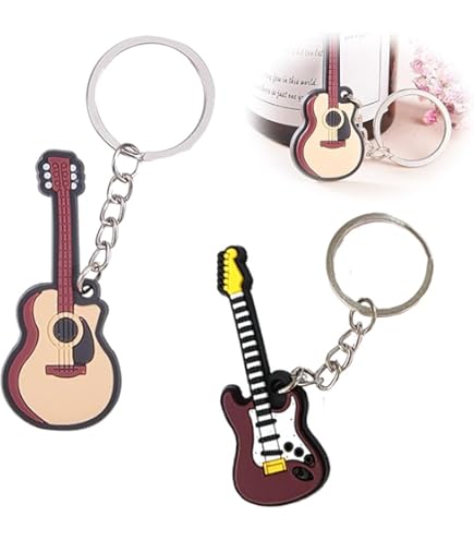 8 Portachiavi Marshall In Metallo - Design Chitarra, Per Appassionati Musica, Regalo Ideale - Foto 2