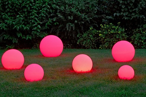 Luminatos 40 LED Leucht Kugel 40 cm 16 Farben mit Fernbedienung wasserdicht - 3