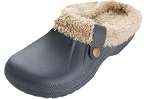 Dihope Zoccoli Donna Uomo Invernali Sabot Imbottiti Unisex-Adulto Ciabatte in Gomma Invernali antofole Casa Esterno Caldo Pantofole Inverno Impermeabile