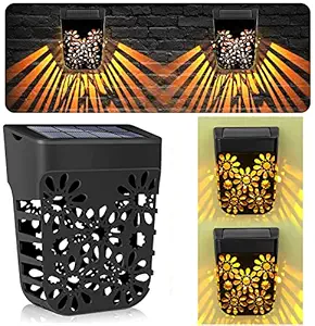 Solar Light for Home 2 PCS Wall Lamp IP65 Waterproof Led Lights for Home Decoration Mum Shape Solar Garden LED Lights for Home Wall Deck Steps Patio Walkway Garden Solar Wall Light