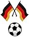 Produktbild Deutschland Flagge Fußball Ball Schwarz Weiß Aufnäher Bügelbild