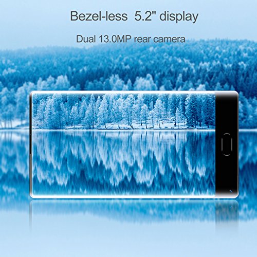 Smartphone in Offerta, DOOGEE MIX Lite 4G Telefonia Mobile Android 7.0 - Dual SIM Cellulari con 5.2''HD Bezel-less Schermo, Doppia Fotocamera 13MP + 8.0MP, Batteria 3080mAh, 2GB RAM + 16 GB ROM - Nero