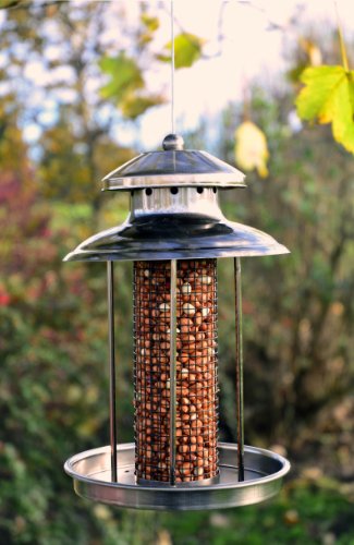 Vogelfutterspender Vogelfutterhaus aus Metall Bird´s Heaven Vogelhaus für Nüsse Vogelfutter - 4