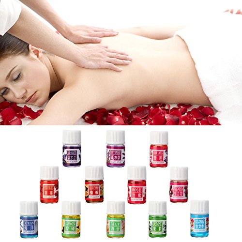 Ätherisches Öl, LuckyFine Aromaöl Release Stress Angst und Beseitigung von Schlaflosigkeit und Kopfschmerzen 3 ml X 12 Set