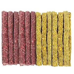 YOUNIQUE MERCHANDISE Chicken and Mutton Dog Chew Sticks Snacks, Treats Munchie Sticks Combo (Chicken Mutton, Pack of 1 Kg)