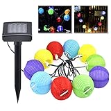 Guirlande lumineuse solaire Parti incl. 30 Lampion LED lumières de Noël Garden Party Garden chaîne déco décoration lumière colorée de la marque PRECORN