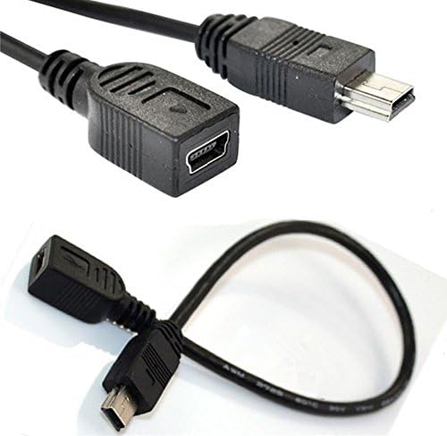 MINI USB B 5 PIN male plug to female extension data adapter cable lead 20cm