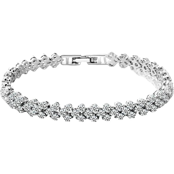 Abeillo Braccialetto Regolabile In Argento, Con Perline In