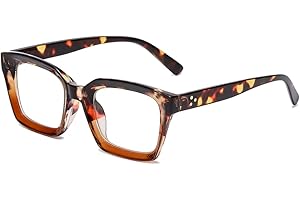 YUELUQU Classic Square Eyewear Non Prescription Thick Glasses Frame for Women Men