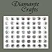 56 x 8mm Clear Iridescent AB Diamante Self Adhesive Rhinestone Body Vajazzle Gems - created exclusively for Diamante Crafts