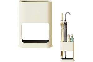 Verve Jelly Umbrella Stand Holder, Plastic Umbrella Rack with Removable Drip Tray for Entryway Home Office Decor