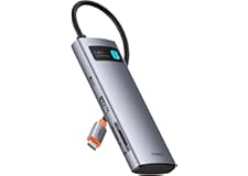 Baseus USB C Hub 7 in 1 Adapter mit 4K@60Hz HDMI, 100W PD, 3 USB-A 3.0 5Gbps, SD/TF Kartenleser, USB Docking Station für iPho