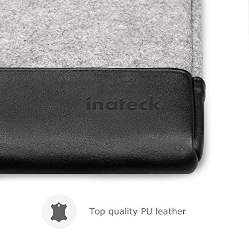 Inateck Schutzhülle für Laptops 15-15,4 Zoll Macbook Pro Retina Sleeve Hülle Kunstleder Laptop Tasche, Grau - 7