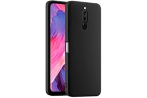 HULLIN Coque de Téléphone en Silicone Colorée, Adaptée à Redmi 8 (6.22") - Noir