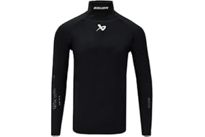 Bauer S19 Hockey - Maglia a maniche lunghe per proteggere il collo, con protezione per il collo integrata, per ragazzi
