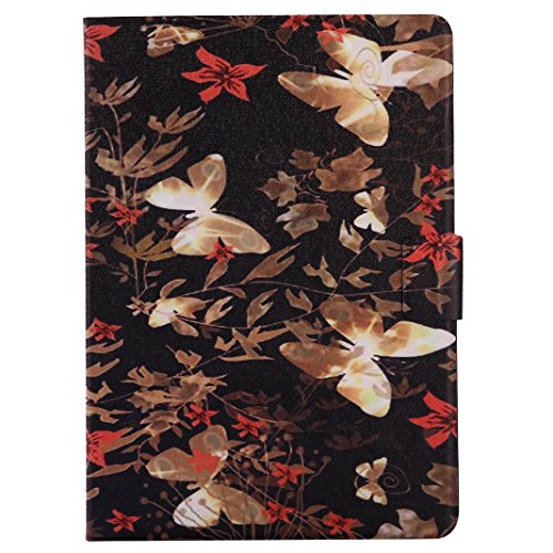 iPad Mini 3 Tasche Leder, iPad Mini 2 Hülle, iPad Mini Flip Bumper Hülle, Moon mood® Automatischen Schlaf / Wake Ledertasche für Apple iPad Mini 1/2/3 7.9 Zoll, PU Leder Cover Folio Handyhülle Gemalt Muster Premium Bumper Handytasche Backcover Tasche Stand Etui im BookStyle Case mit Brieftasche Standfunktion Halter Kreditkarte Slots und Magnetverschluss Cover mit Weich TPU Innere Auto Wakeup / Untätigkeit -Funktion Fall Etui Tasche für iPad Mini 1/2/3 (nicht für iPad Mini 4) - 2