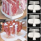 Das praktische Tablett fängt Fett auf, das später zum Braten verwendet werden kann