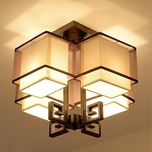 Preisvergleich Produktbild Chinesen führte rechteckig Antik Eisen Deckenlampe,90 * 90CM