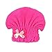 Moolecole Soft Women Bowknot Microfiber Hair Dry Towel Thickened Shower Cap Hair Turban Quick Dry Hat Cap Watermelon Red
